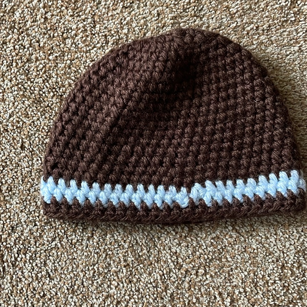 Handmade crochet baby cap